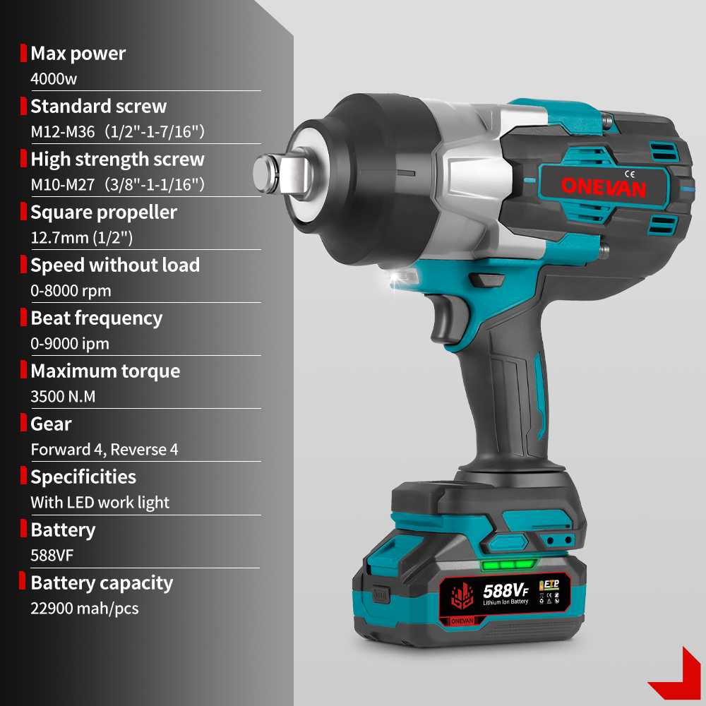1000W Electric Impact Wrench C - Torque Wrench 评论和价格